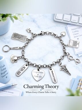 Medical Coder ICD-10 Charm Bracelet